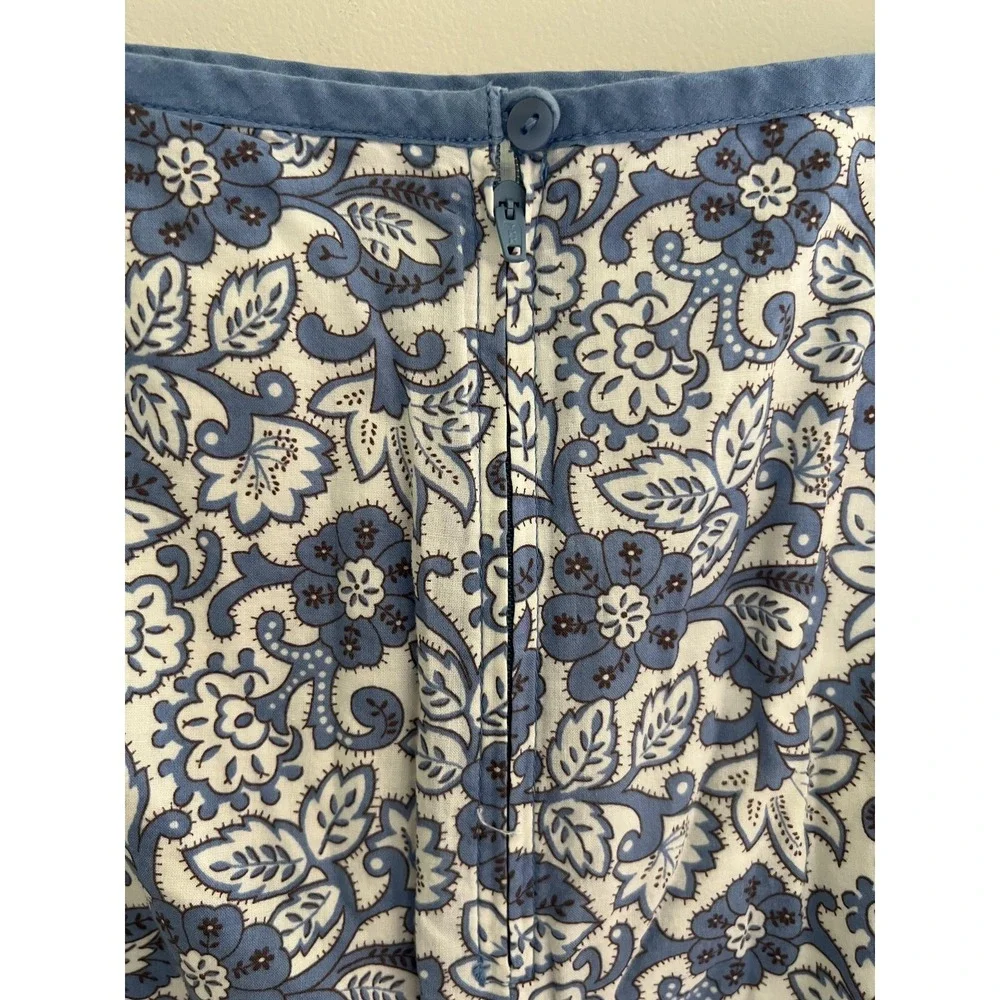 Vintage American Eagle Outfitters Mini Skirt 6 Blue Floral Pockets Boho Y2K